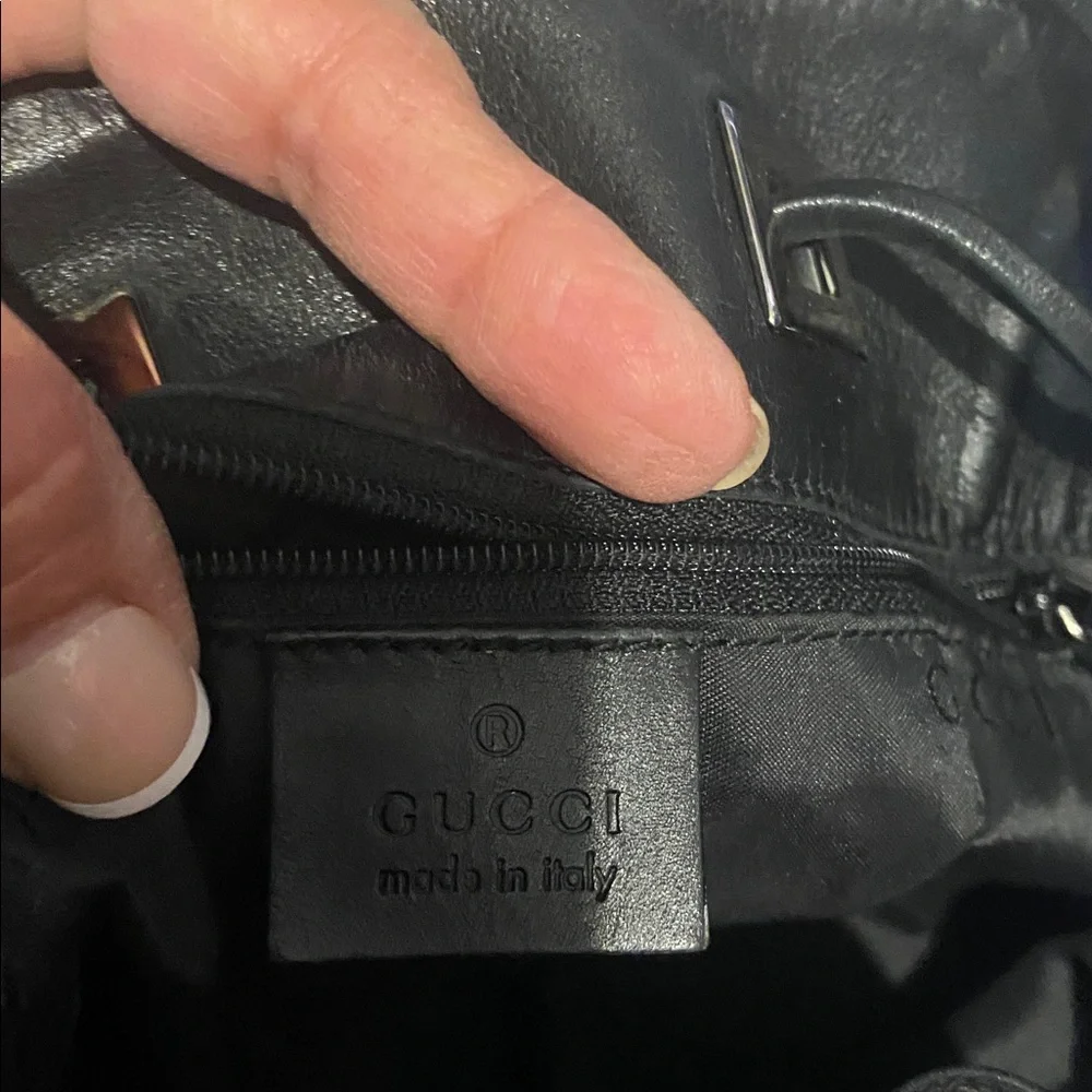 Gucci Black Monogram Tote with Chain Strap 100% Authentic - Picture 4 of 13